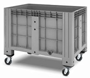 Пластиковый контейнер iBox 1200х800 сплошной, на колесах